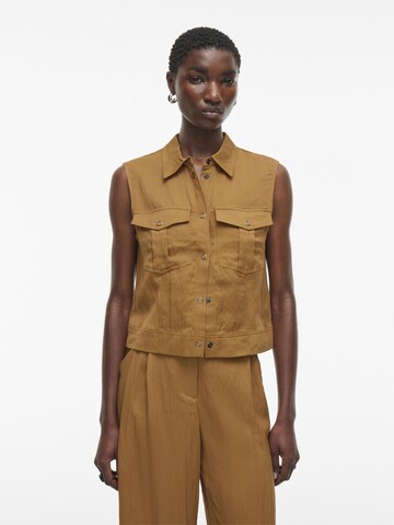 ROUGE EDIT Blouse in Bruin: voorkant