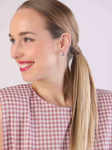 Boucles d'oreilles Lucardi en argent : devant