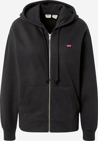 LEVI'S ® Zip-Up Hoodie 'Standard Zip Hoodie' in Black: front