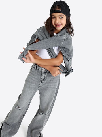 Solang Jacke Jeansjacke Denim Look zwei Brusttaschen in Grau