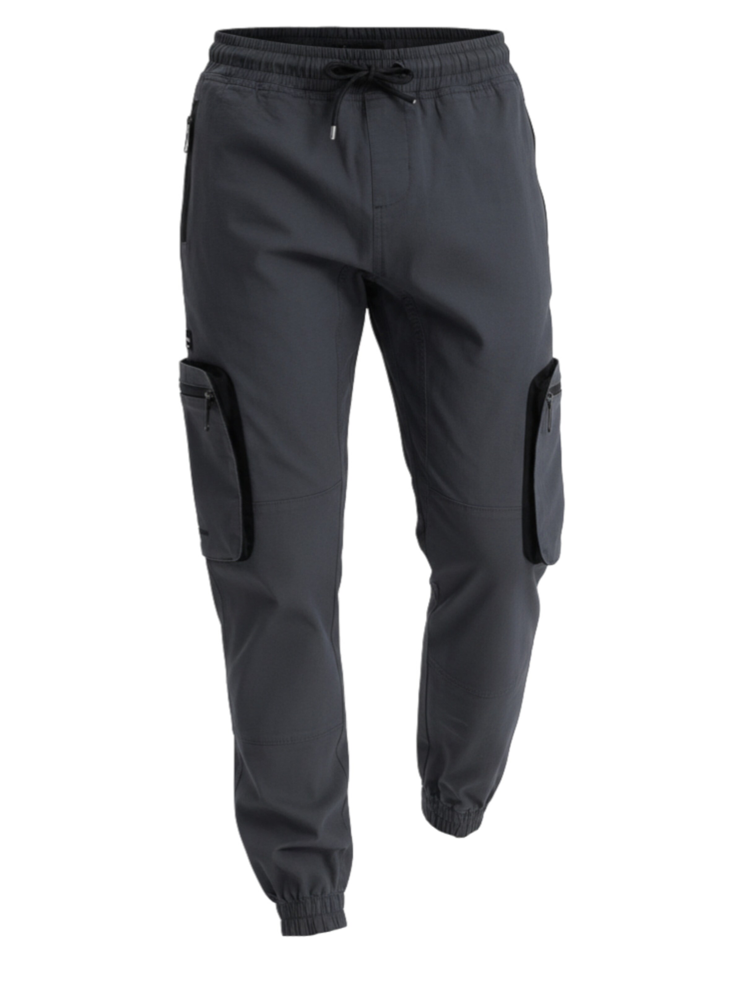 Ombre Tapered Broek 'OM-PAJO-0135' in Grijs: voorkant