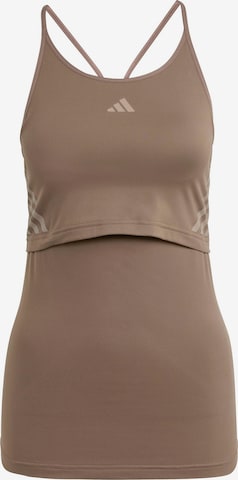 ADIDAS PERFORMANCE Sporttop in Bruin: voorkant