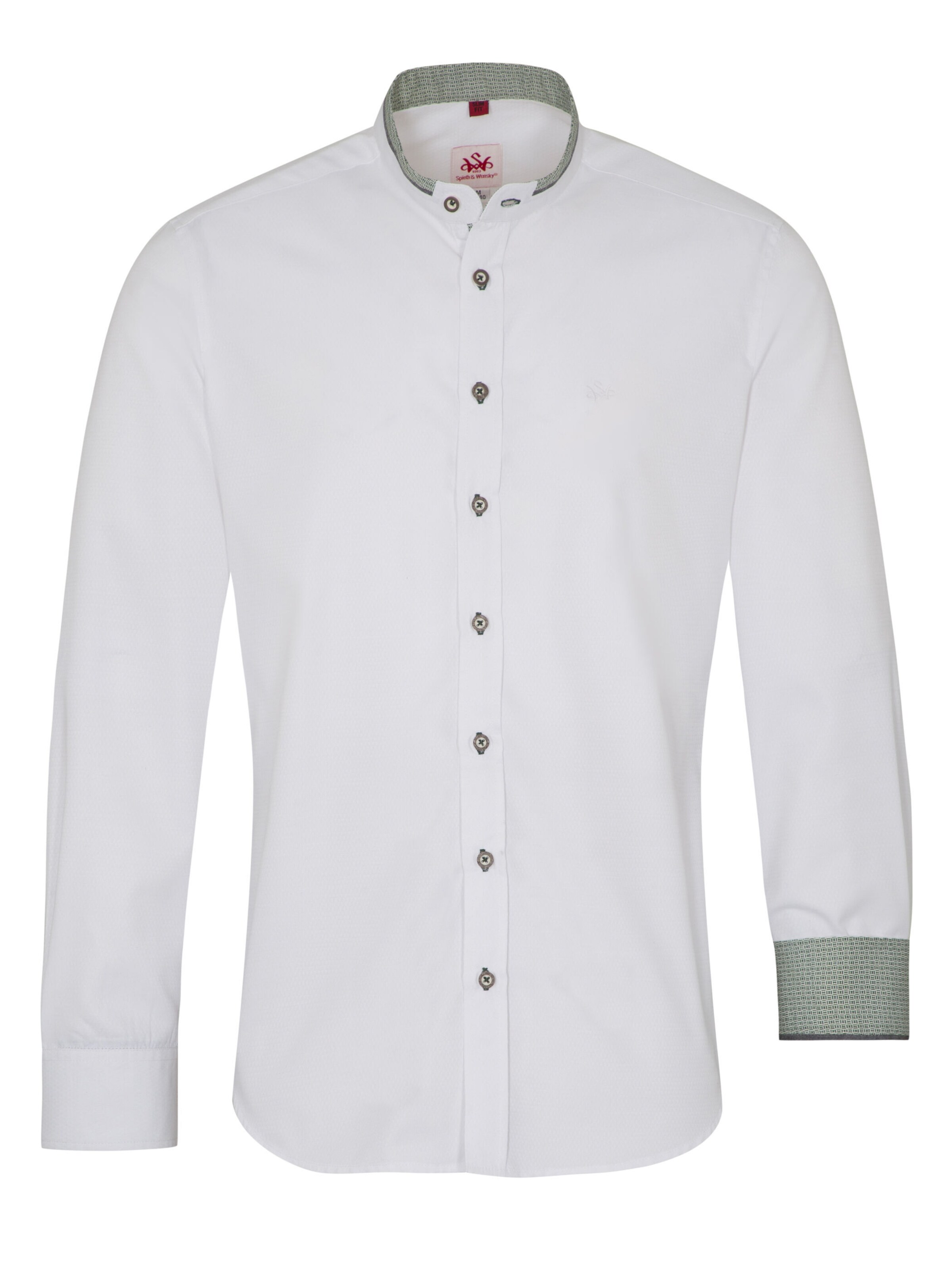 Coupe regular Chemise folklorique 'Dustin' SPIETH & WENSKY en blanc : devant