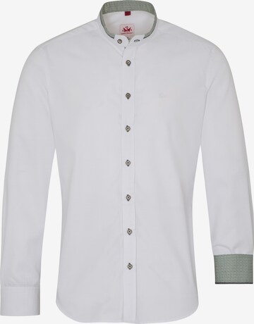 SPIETH & WENSKY Regular fit Traditional Button Up Shirt 'Dustin' in White: front