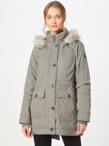 HOLLISTER Winter parka in Grey: front