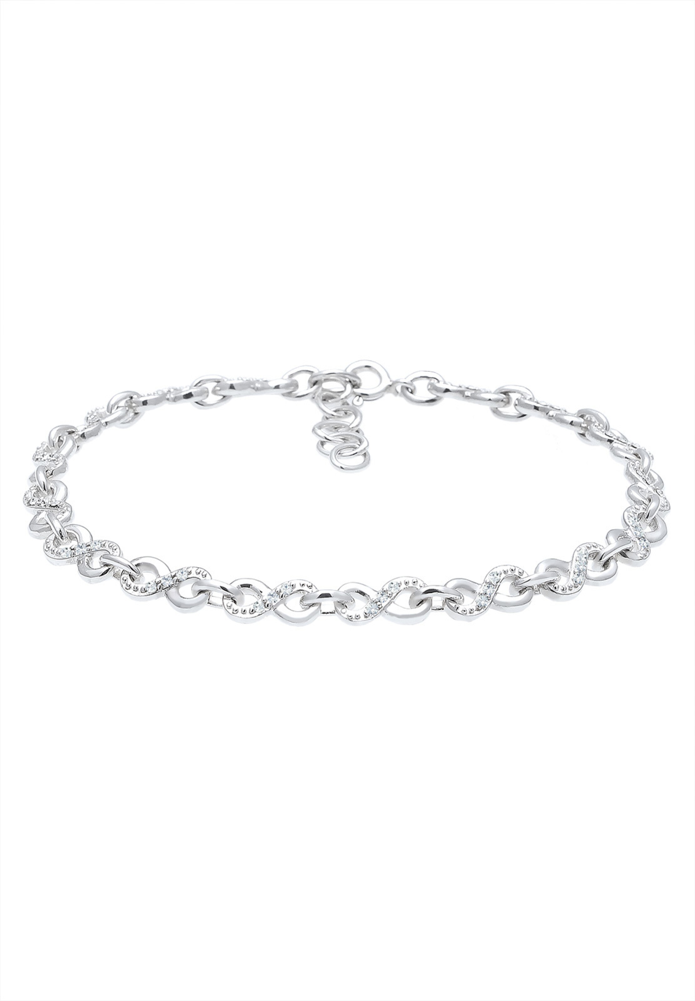 ELLI Armband 'Infinity' in Silber: Vorderseite