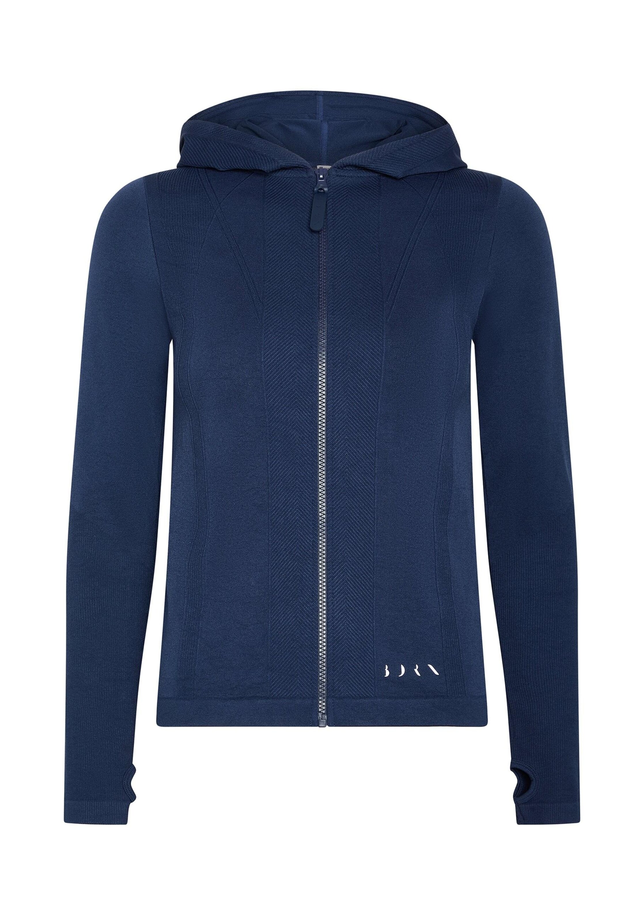 Born Living Yoga Jacke 'Sarvan' in Blau: Vorderseite