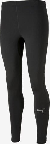 PUMA Skinny Workout Pants in Black: front