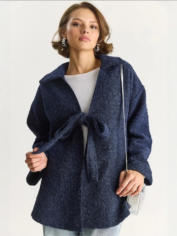 Cardigan Bianco Lucci en bleu