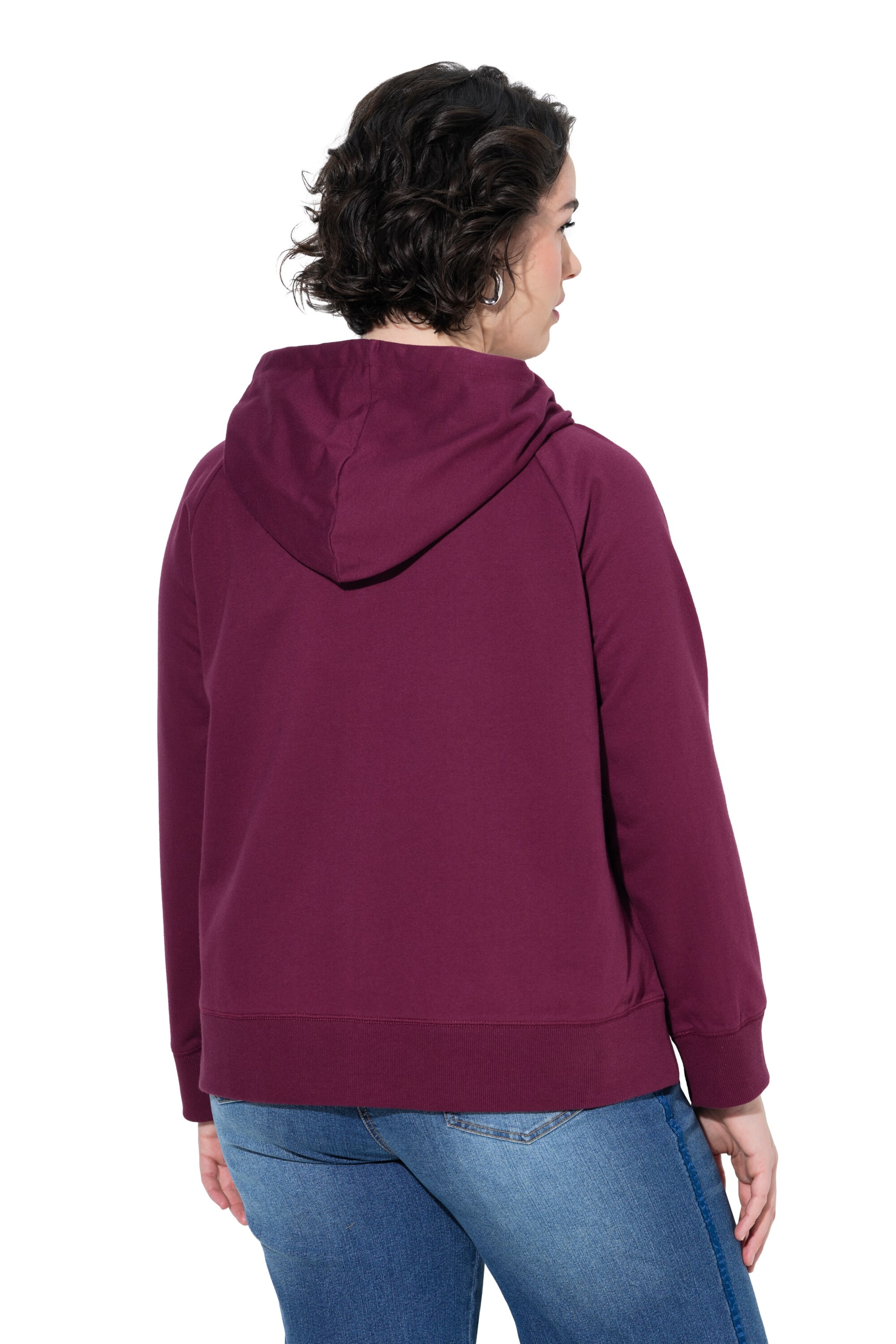 Ulla Popken Sweat jacket in Red
