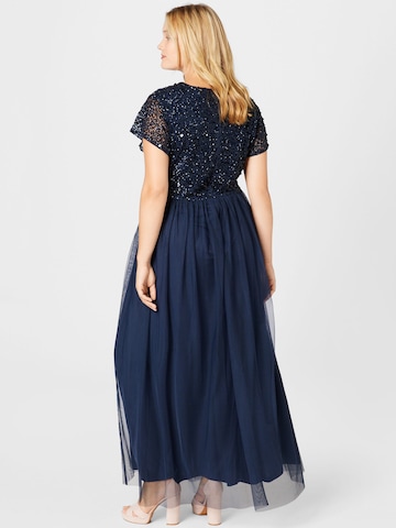 Lace & Beads Plus Вечерна рокля 'Picasso' в синьо