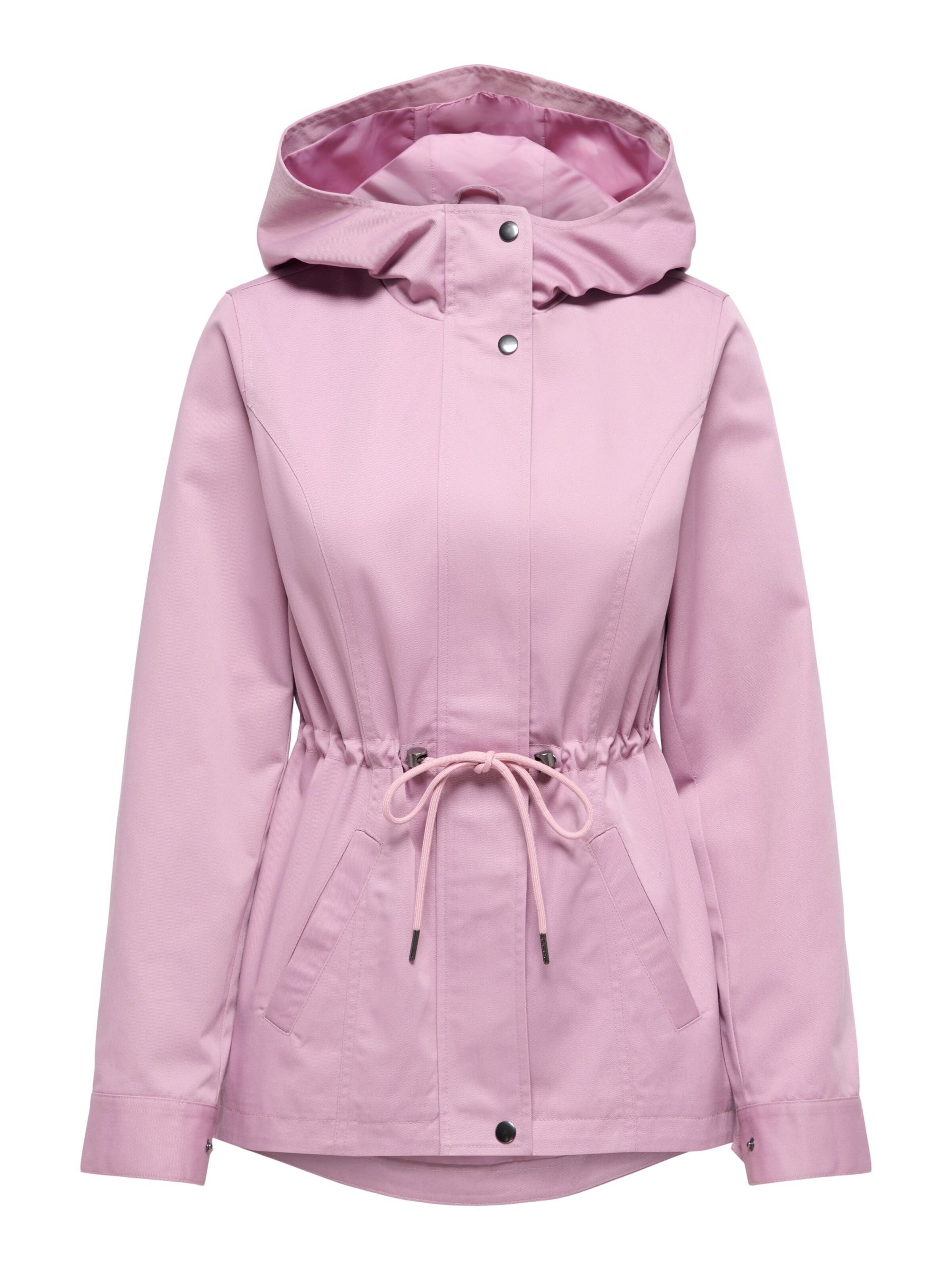 JDY Between-Seasons Parka 'JDYRiver' in Pink: front