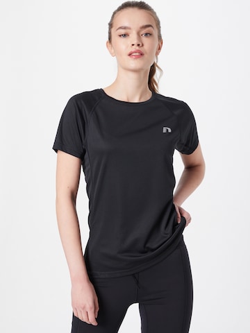 T-shirt fonctionnel Newline en noir : devant