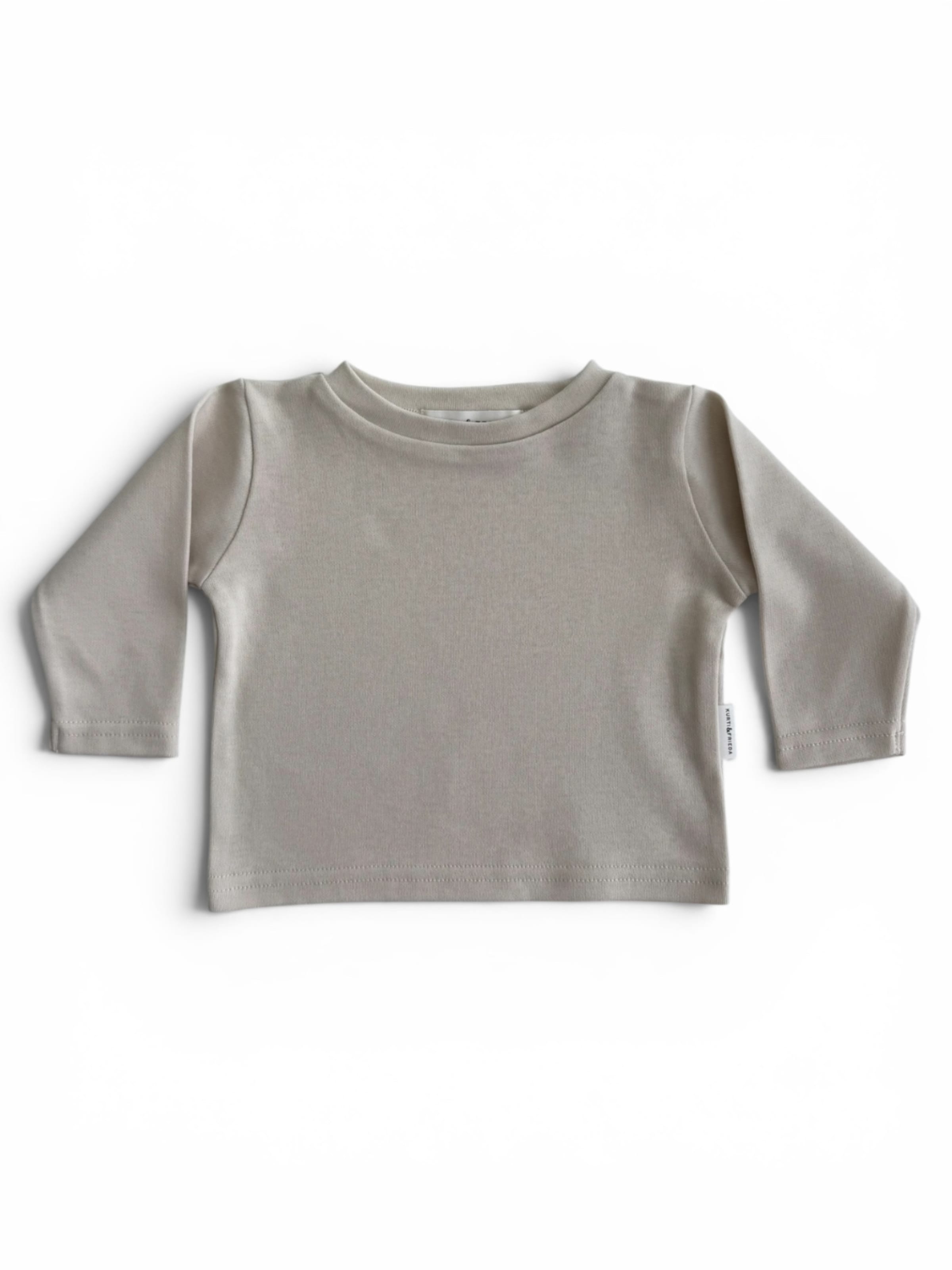 KURTI & FRIEDA Sweatshirt 'Longsleeve' in Beige: front