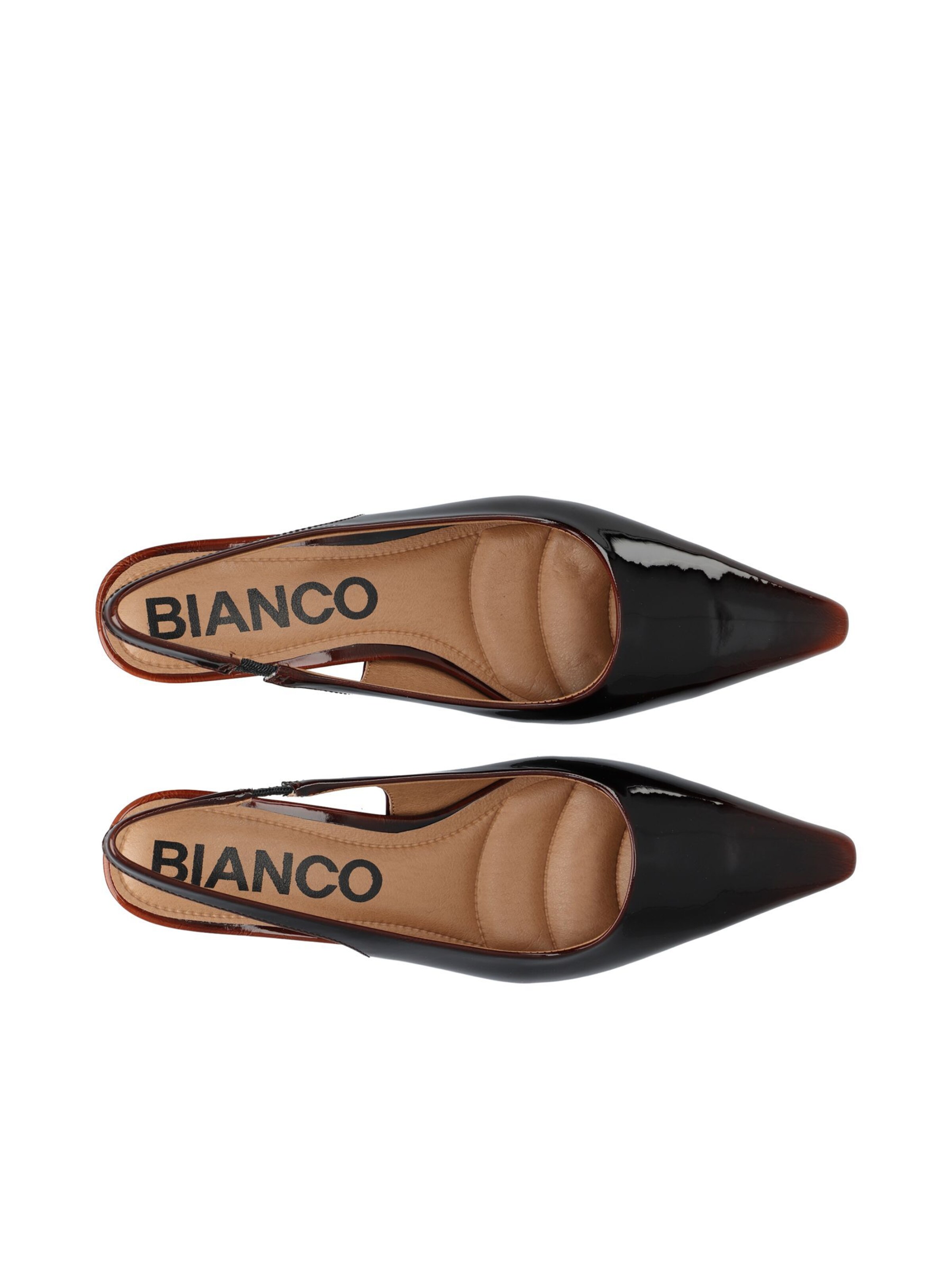 Décolleté sling 'Baley' di Bianco in marrone