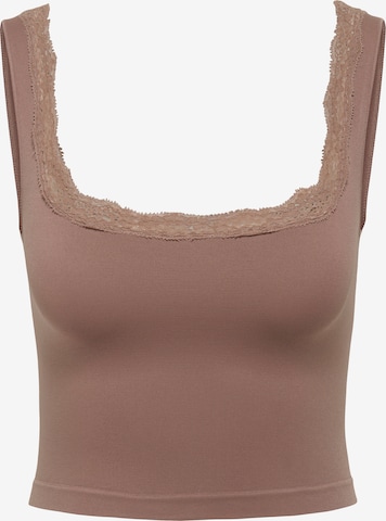 ONLY Нательная майка 'ONLVICKY' в Коричневый: спереди