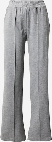 QS Štandardný strih Plisované nohavice - Sivá: predná strana