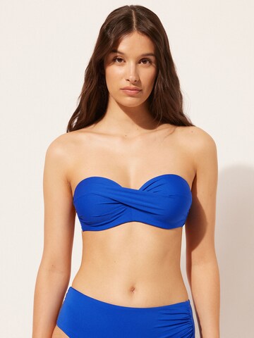 CALZEDONIA Bandeau Bikinitop in Blau: Vorderseite