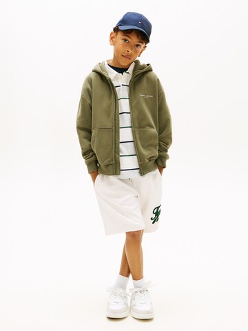 TOMMY HILFIGER Sweatjacke in Grün