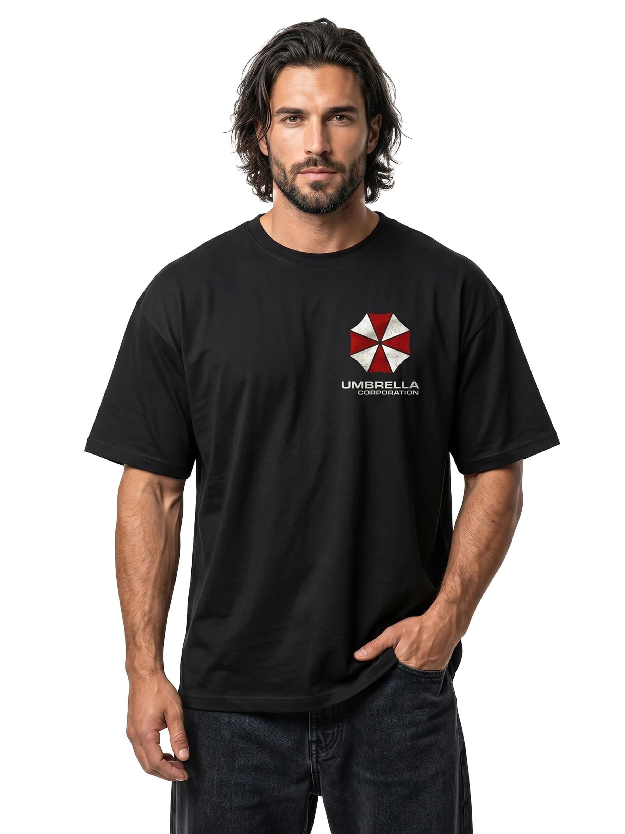 MAKAYA Shirt 'Umbrella Corp.' in Black
