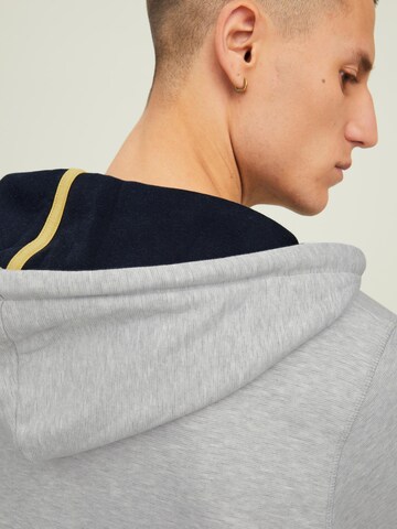 JACK & JONES Zip-Up Hoodie 'Berg' in Grey