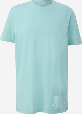 s.Oliver Men Tall Sizes Shirt in Blue: front