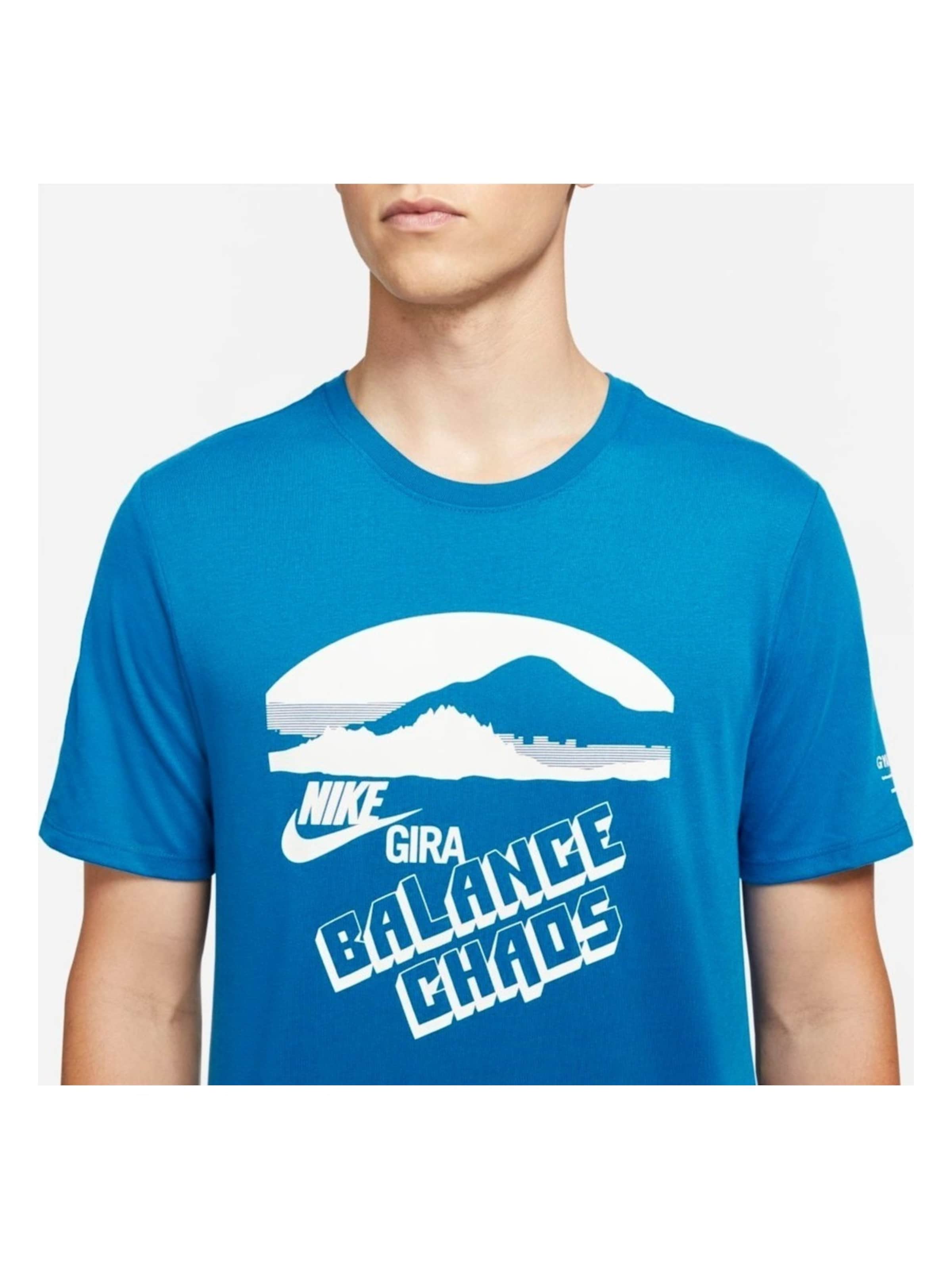 NIKE Shirt 'Nike Men Gyakusou Nrg Graphic 3 T-shirt Team Royal' in Blauw