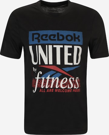 Reebok Sport Performance Shirt 'United by Fitness' in Black: front