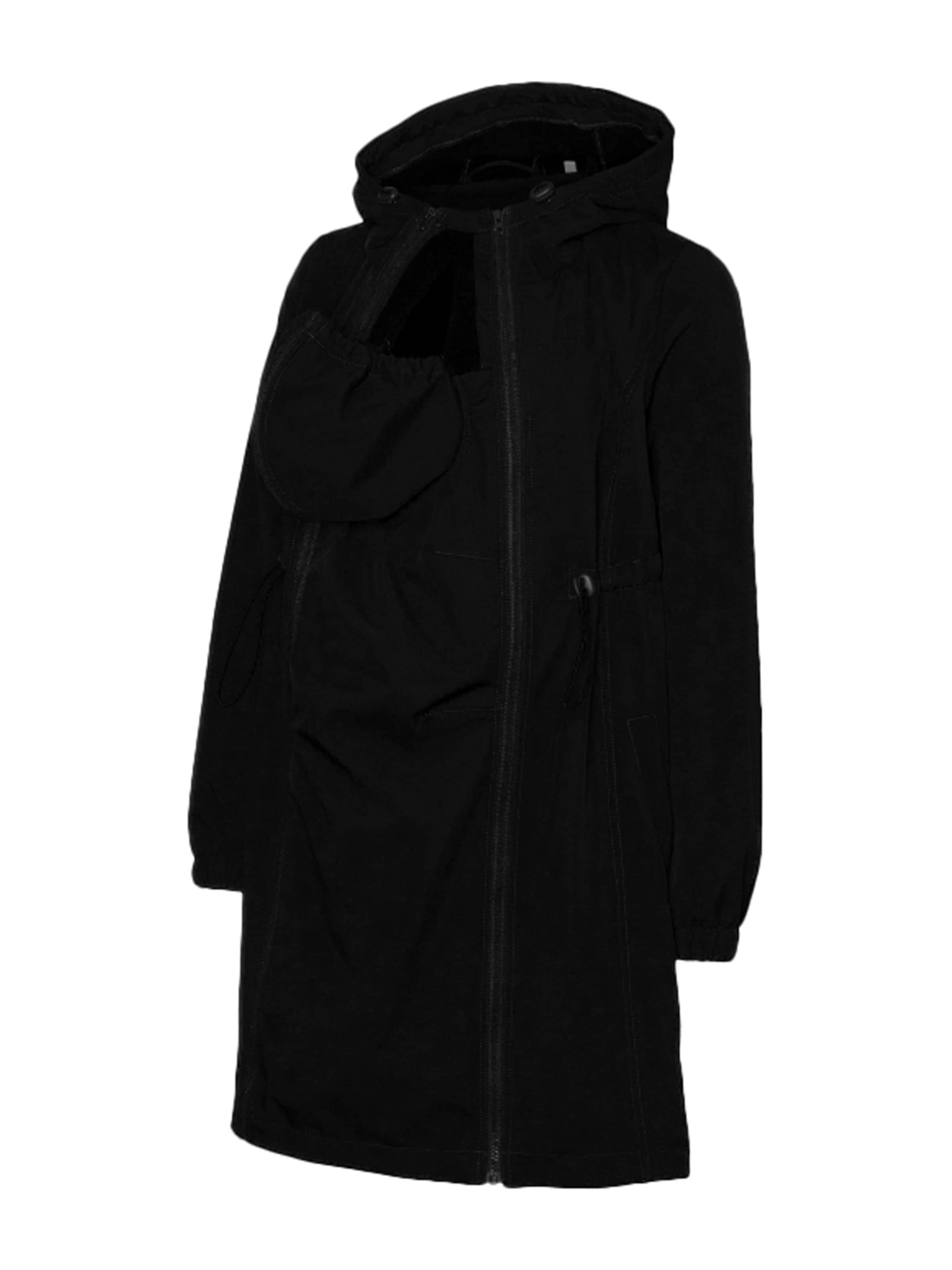 MAMALICIOUS Funktsionaalne mantel &#x27;MLNell&#x27;, värv must: eest vaates