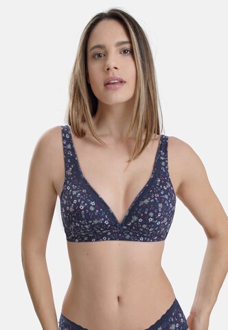 sassa T-shirt Bra 'PRINT ARRANGEMENT' in Blue