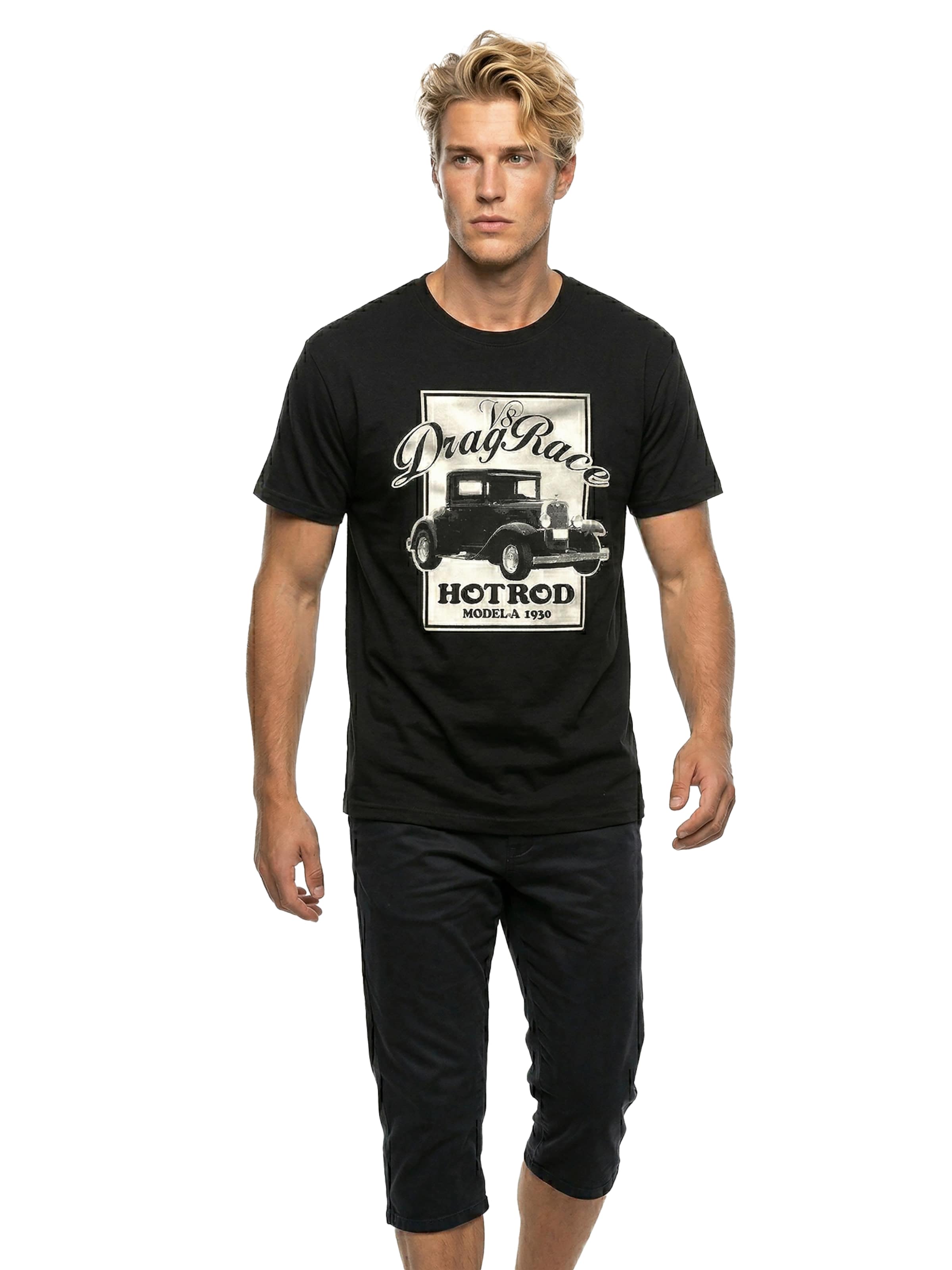 MAKAYA Shirt 'Hot Rod' in Black