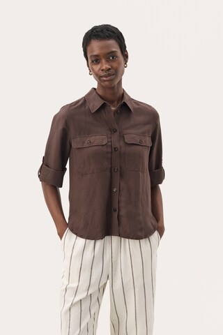 Part Two Bluse 'Rayani' in Braun: Vorderseite