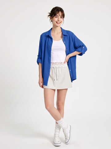 TorWeit Oversizeshirt 'Essential Cotton Shirt'‌‌‌‌ in Blau