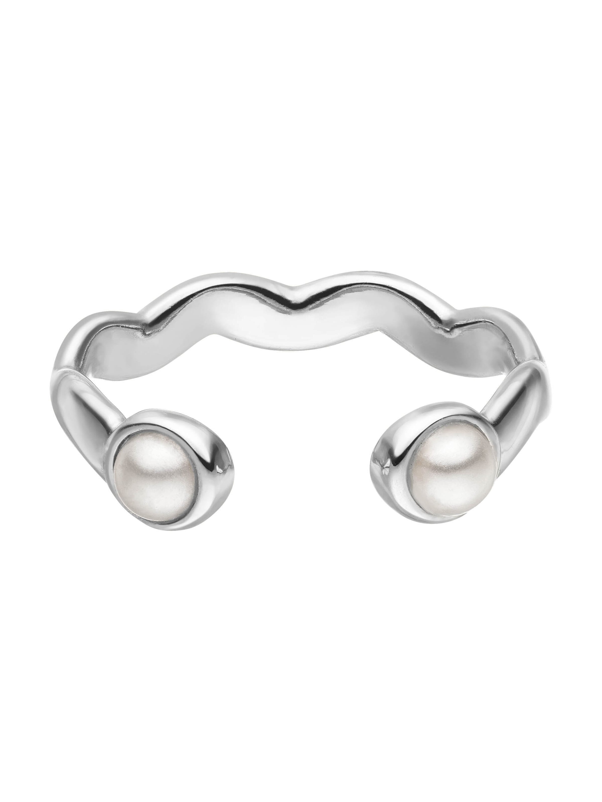 PURELEI Ring 'Dewdrop' in Silber: Vorderseite