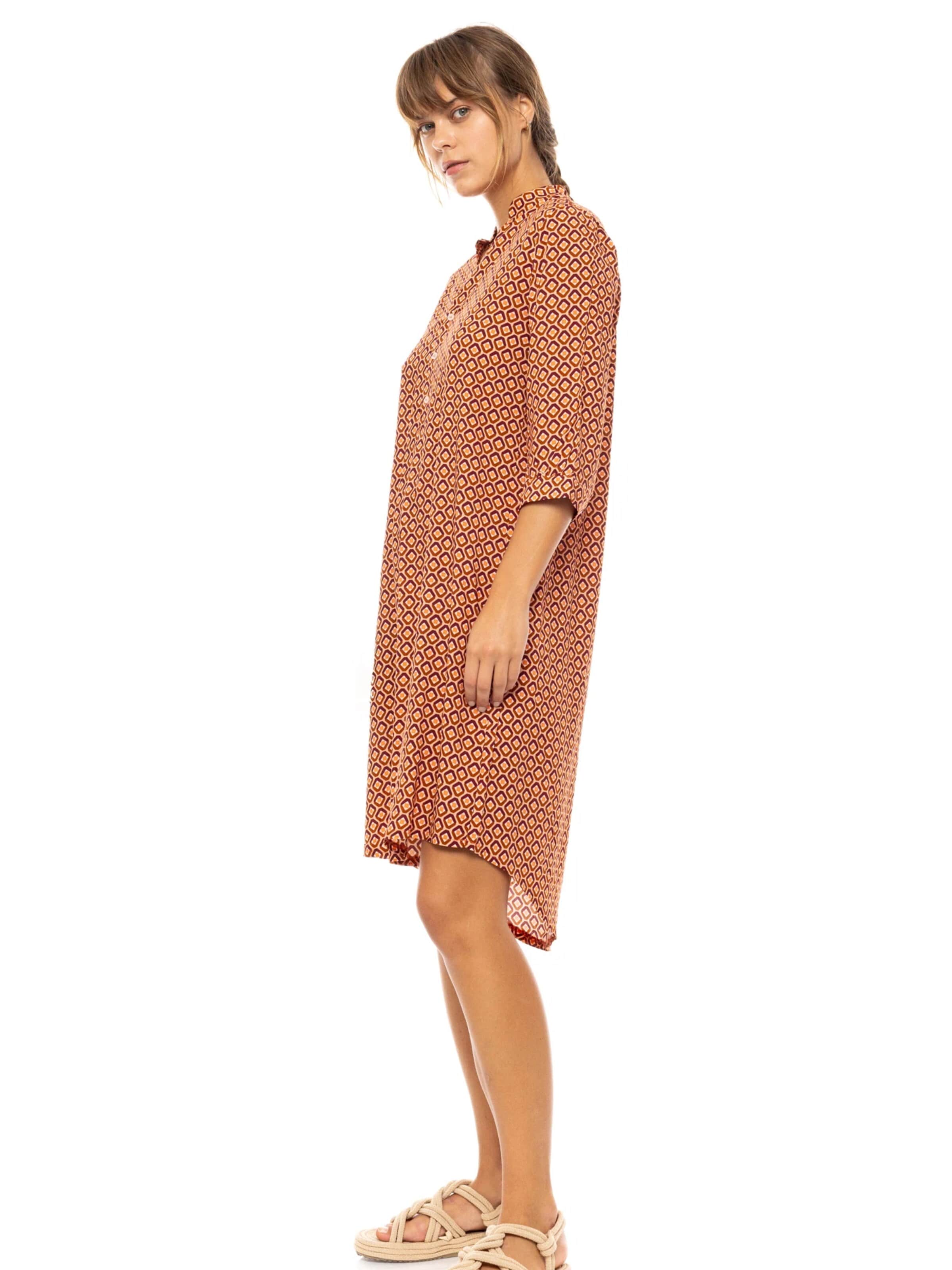 Pink Label - Vestido de verano 'BEACHWEAR PRISM GEO' en marrón