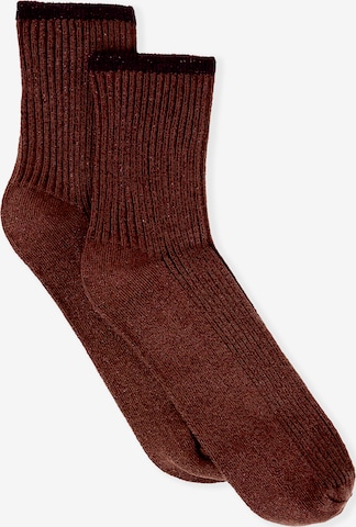 ETAM Socken 'Mindy' in Braun: Vorderseite