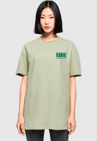 Merchcode Oversized Shirt 'Hawai' in Green: front