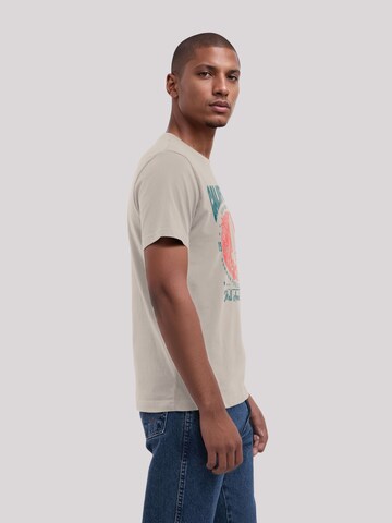 T-Shirt 'California Skull Summer Vibes' F4NT4STIC en beige