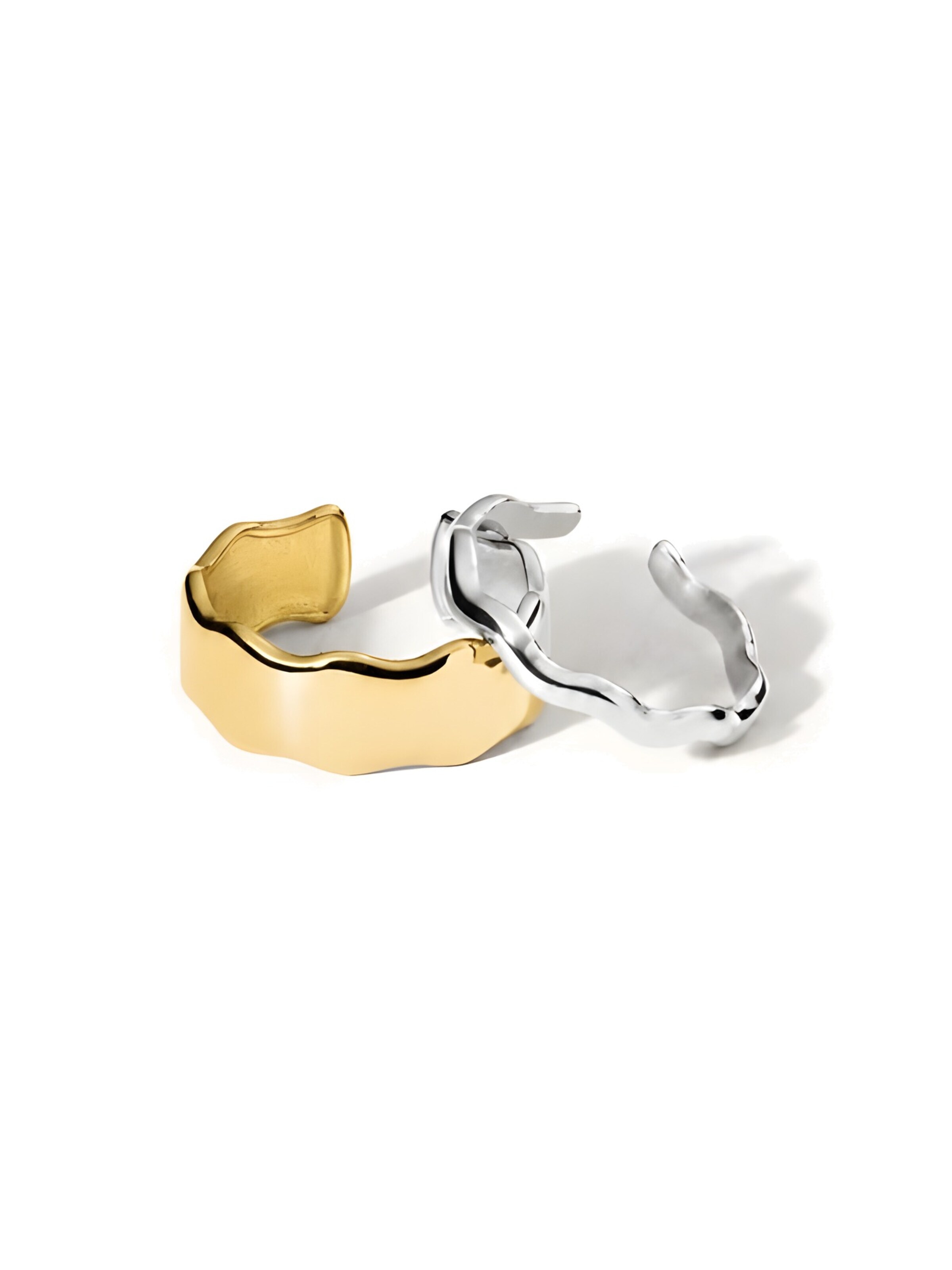 hiBALI Ring 'Organic Duo' in Mixed colors: front