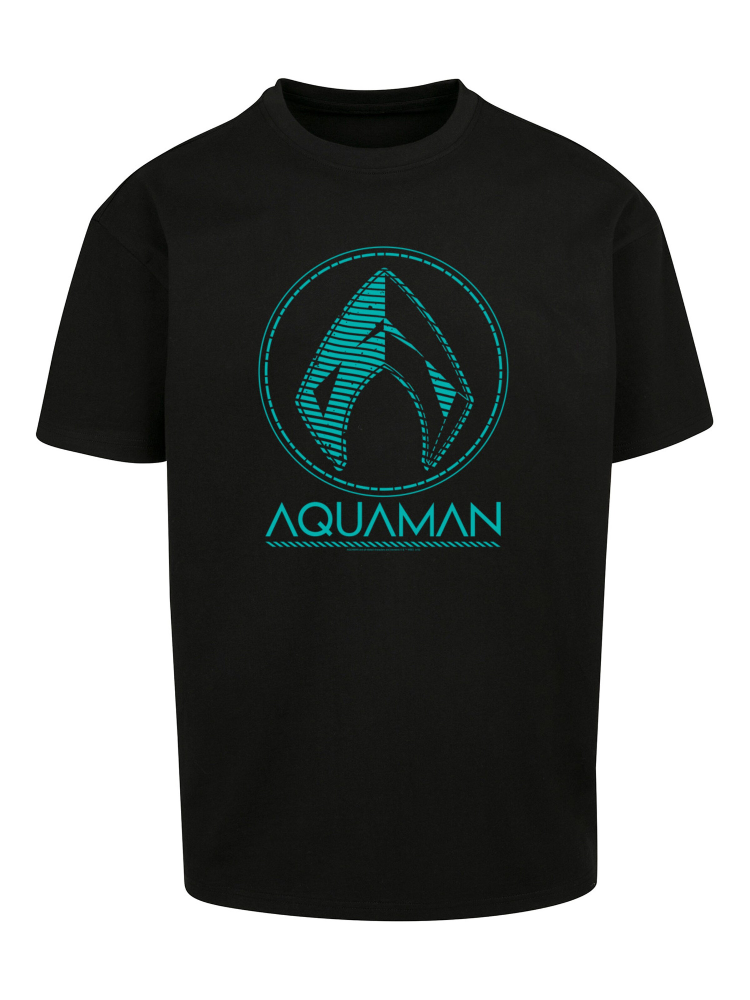 Maglietta 'DC Comics Aquaman Aqua Logo' di F4NT4STIC in nero: frontale
