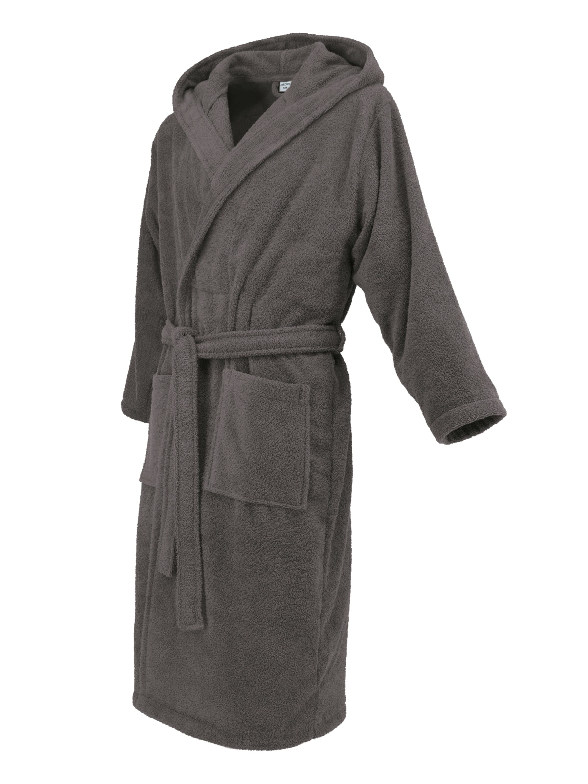 celodoro Long Bathrobe 'Home & Spa Collection' in Grey: front
