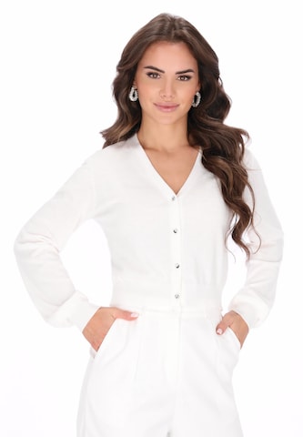 Cardigan faina en blanc : devant