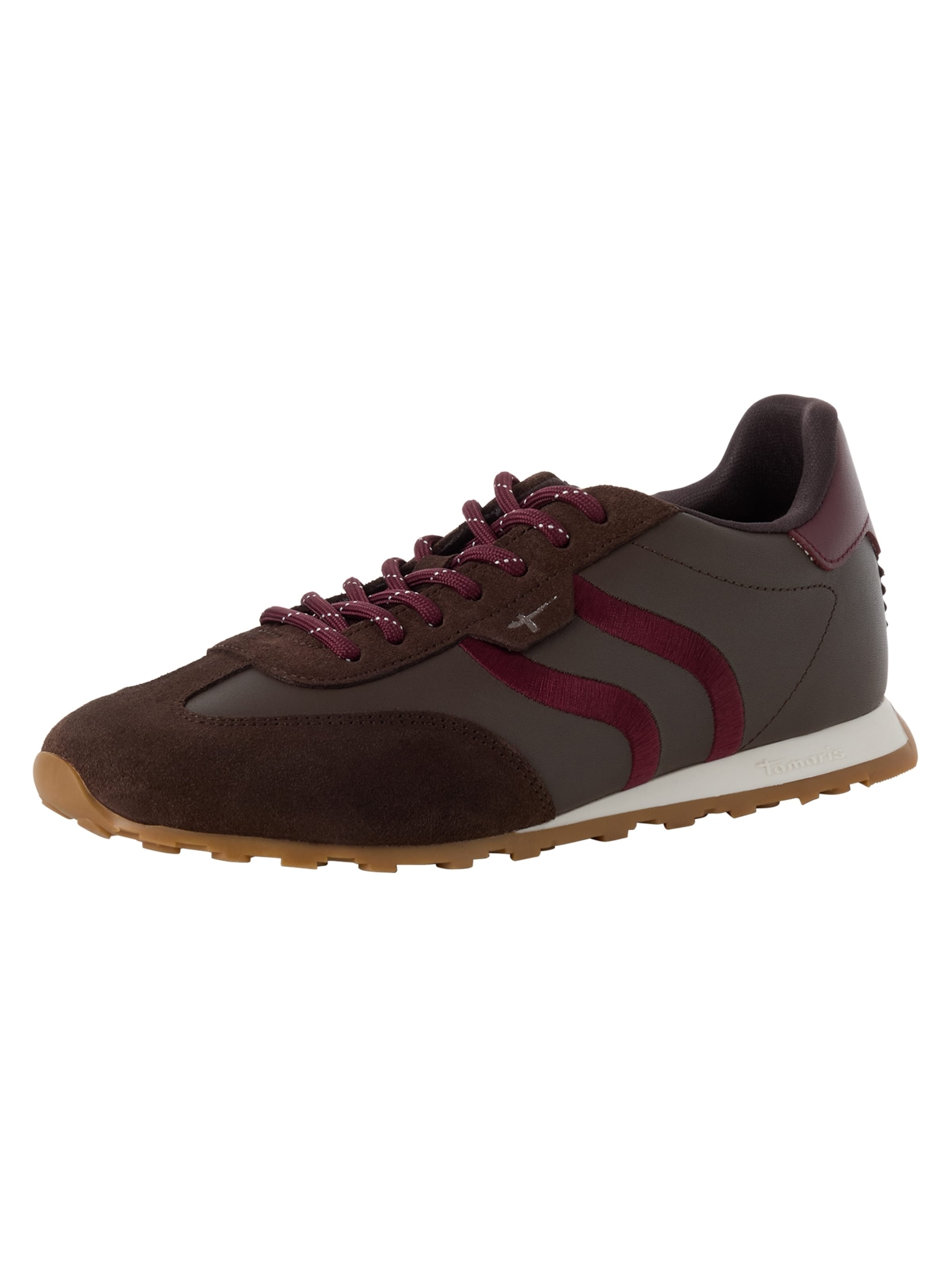 Baskets basses Tamaris en marron : devant
