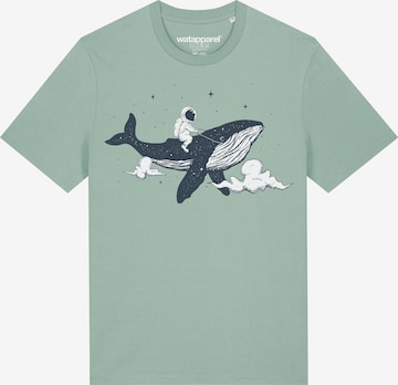 T-Shirt 'Spacewhale' Watapparel en vert : devant