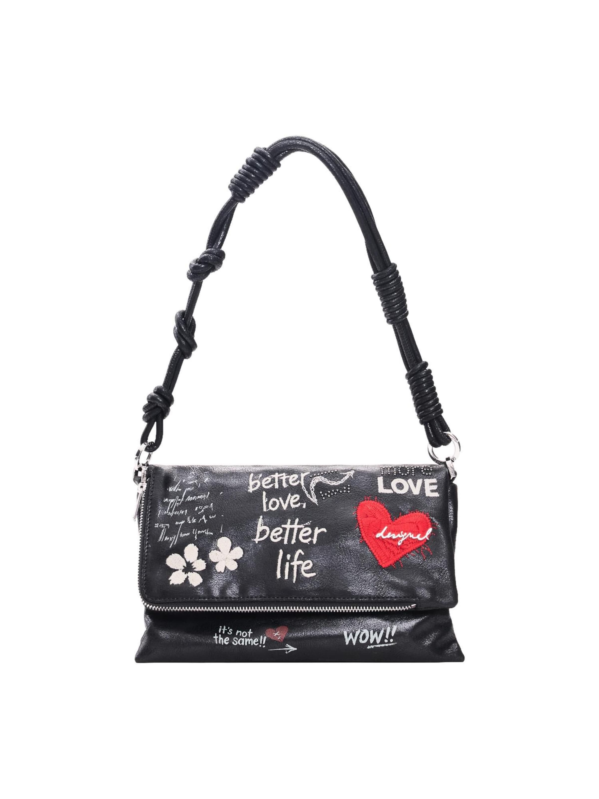Desigual Наплечная сумка в размере One Size в Красный / Черный / Белый, Обзор товара