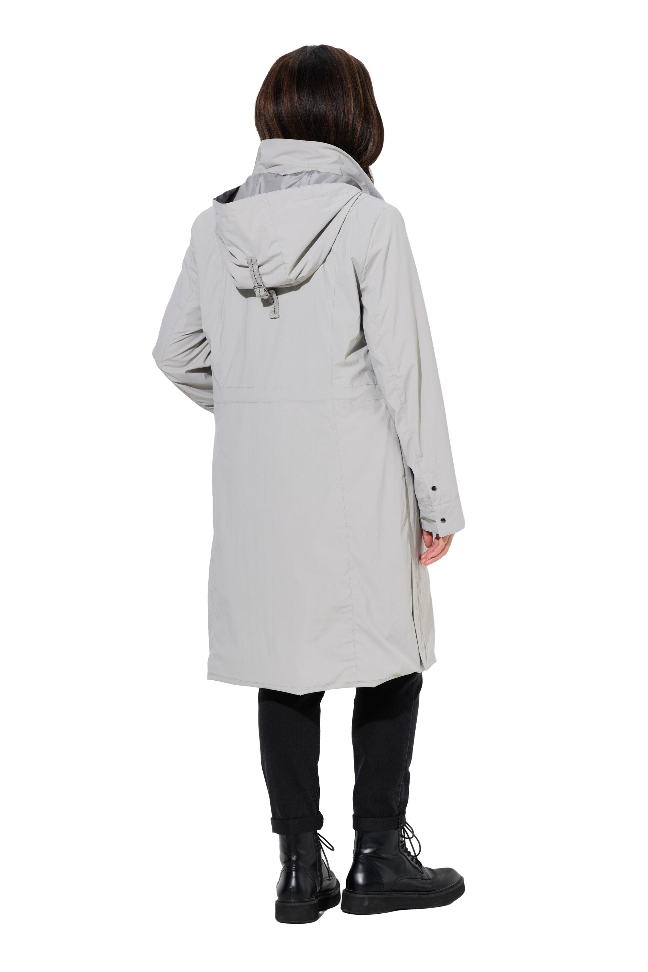 Ulla Popken Between-Seasons Coat in Grey