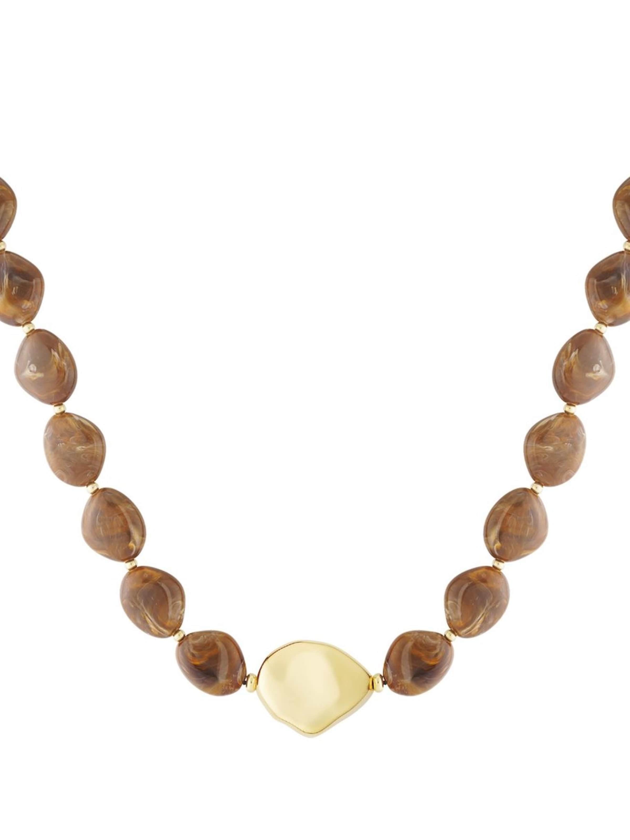 Cala Rose Ketting 'JOVIE' in Bruin: voorkant