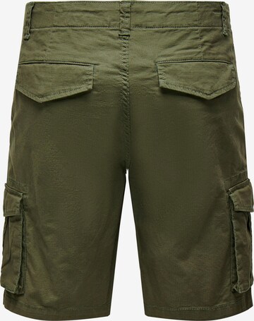 Regular Pantalon cargo 'Mike' Only & Sons en vert