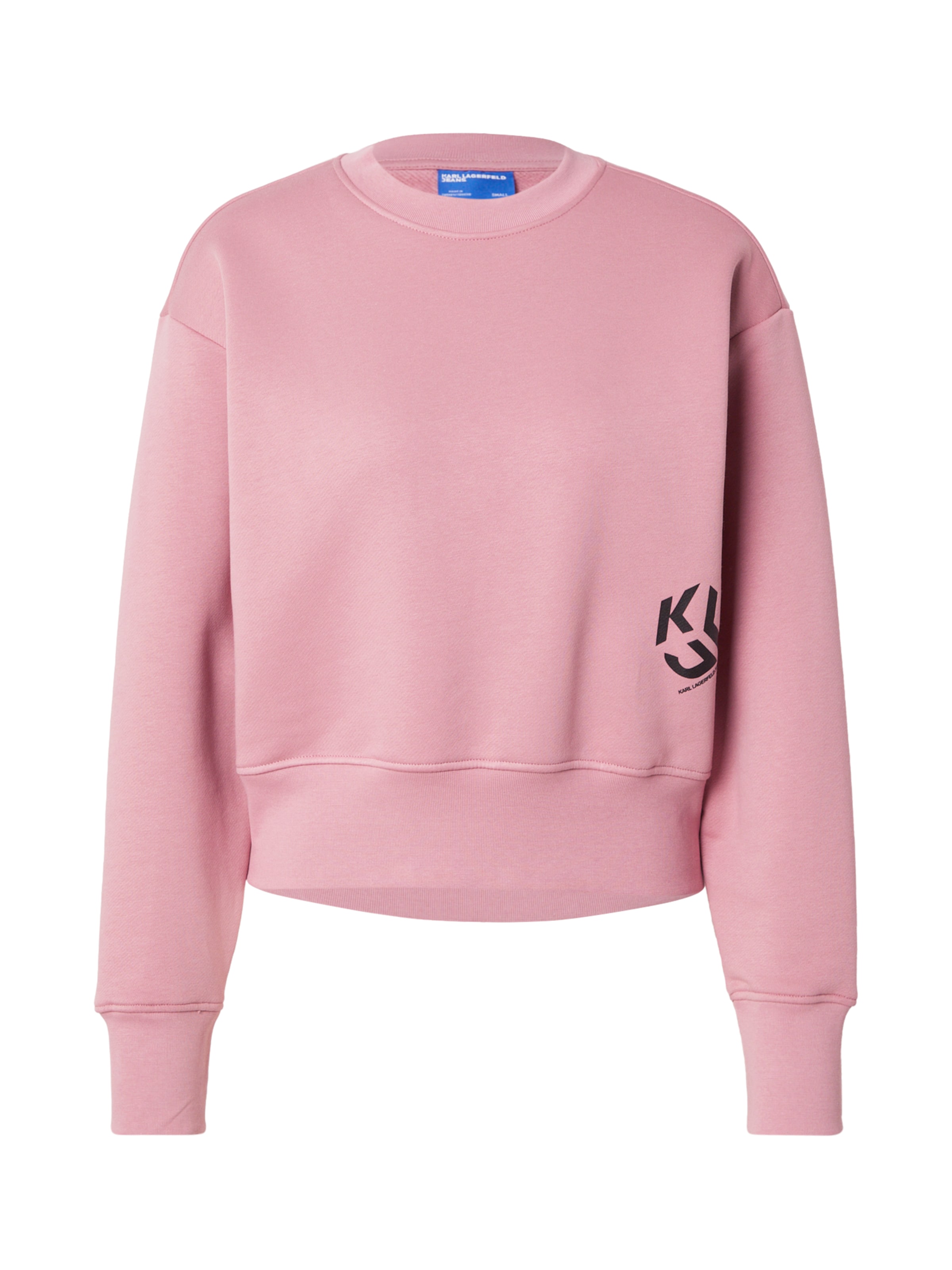 KARL LAGERFELD JEANS Sweater majica u sivkasto ljubičasta (mauve) / crna, Pregled proizvoda