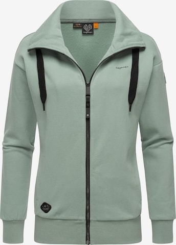 Ragwear Zip-Up Hoodie 'Shocky' in Green: front